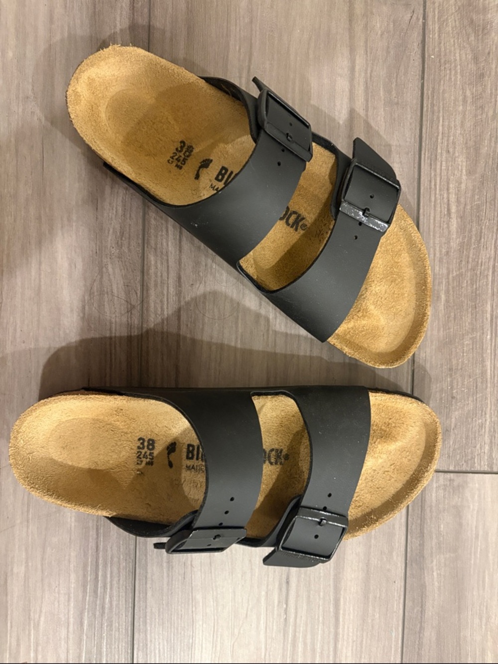 Birkenstock Arizona Black Two-Buckle Sandals